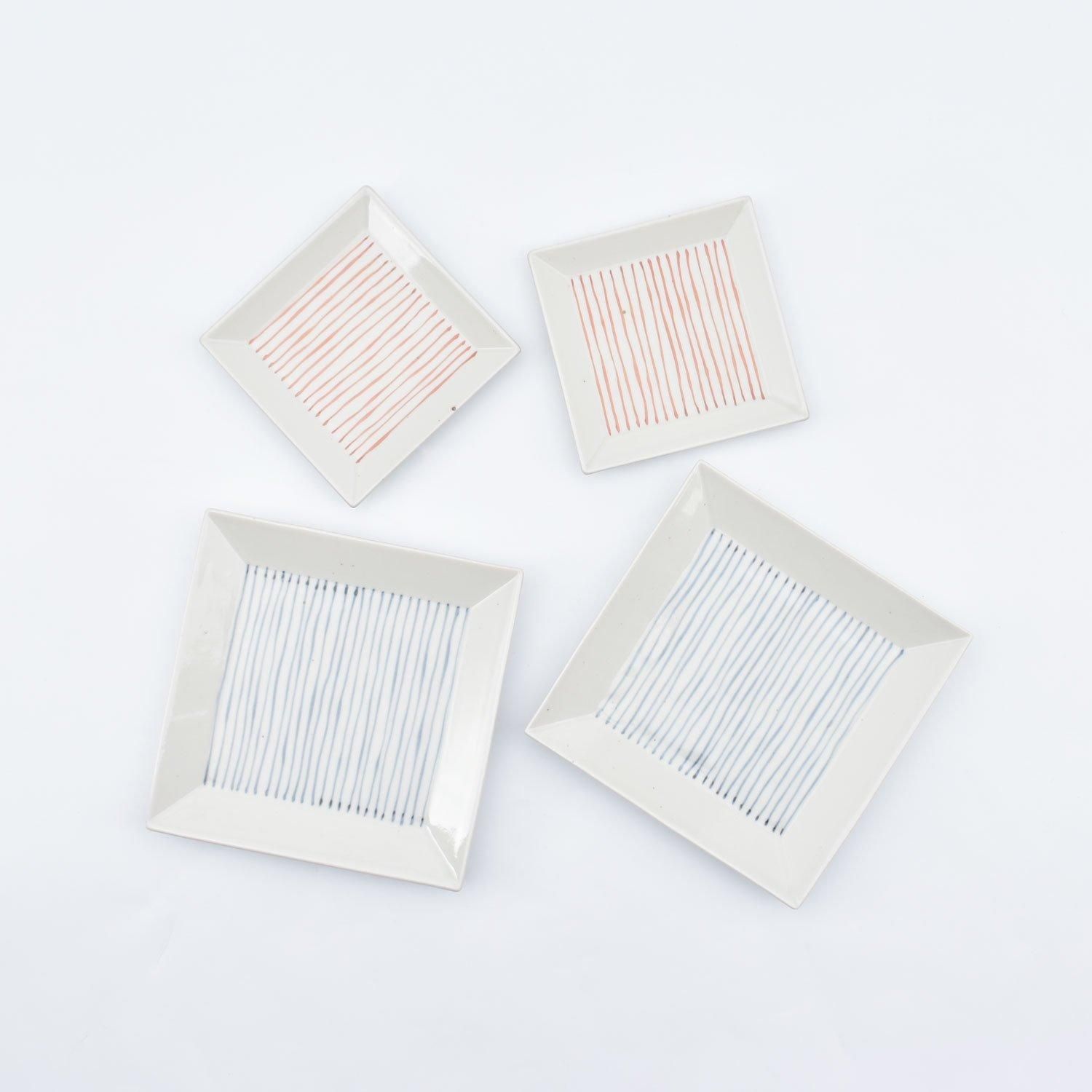 連子 正角皿（中） | 和食器・洋食器 - 有田焼のまるぶん