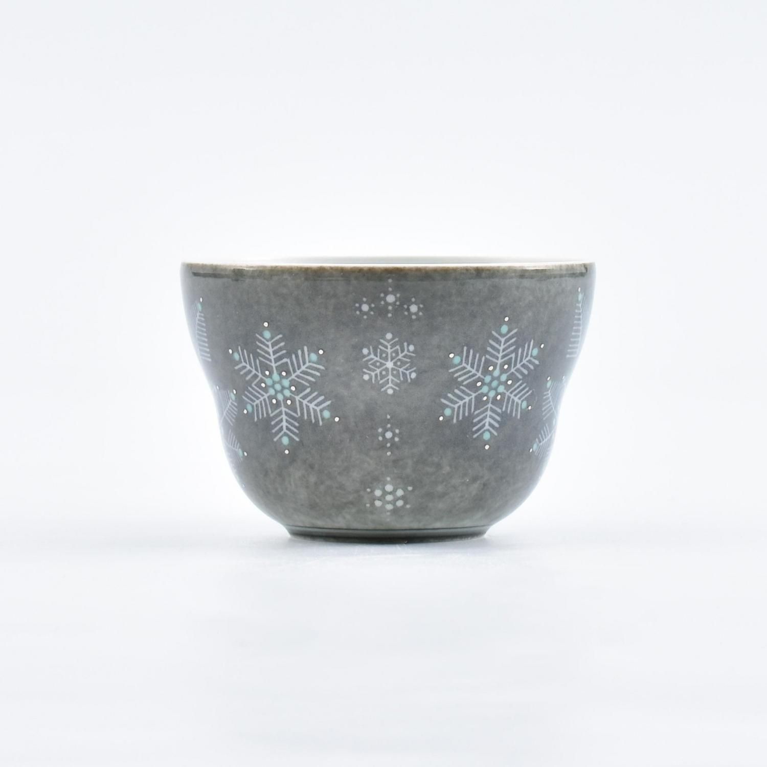 薄墨墨はじき雪文碗皿 | 十四代今泉今右衛門 - 有田焼のまるぶん