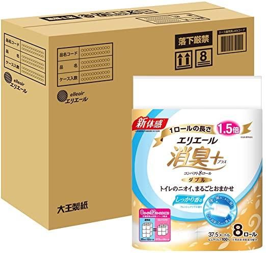 エリエール トイレットペーパー 消臭プラス 1.5倍巻き 37.5m×32