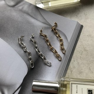 silver925 marine chain pierce  