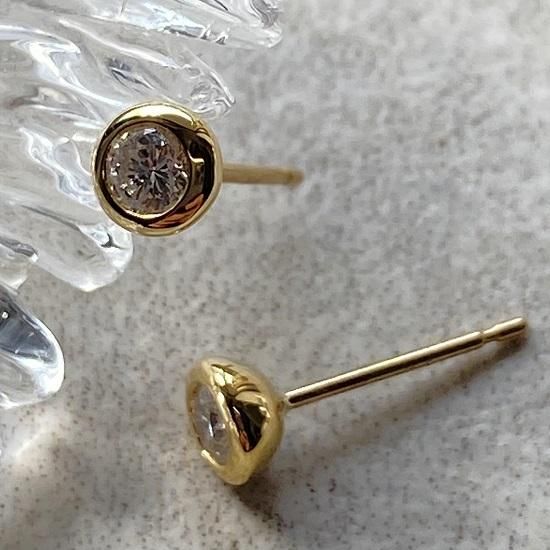 JE130☆高級 ダイヤモンド0.86ct K18PG ピアス