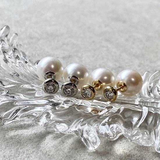 【税込?送料無料】 K18YG/K18KWG淡水パールキャッチ (約7mm) J_Products - アクセサリー