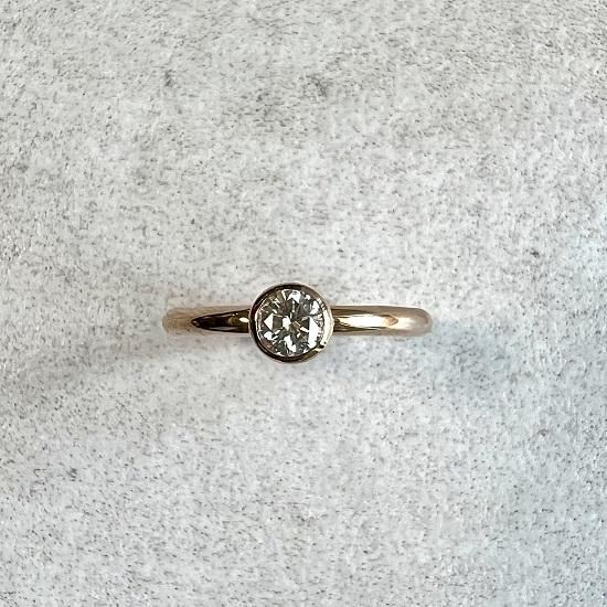 0.3ct diamond ring (K18YG/ PT900/ K18PG) - J_Products