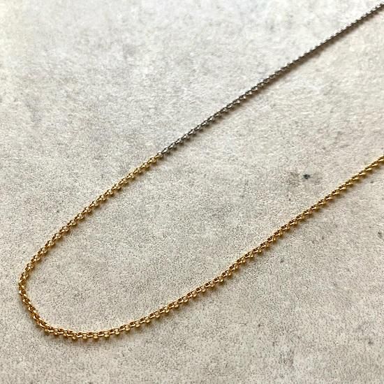 新しいスタイル K18×PT850 J_Products - 80cm necklace combination イエローゴールド