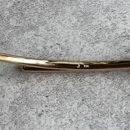 K18 / PT900 diamond line bangle - J_Products K18 / PT900 diamond line bangle - J_Products
