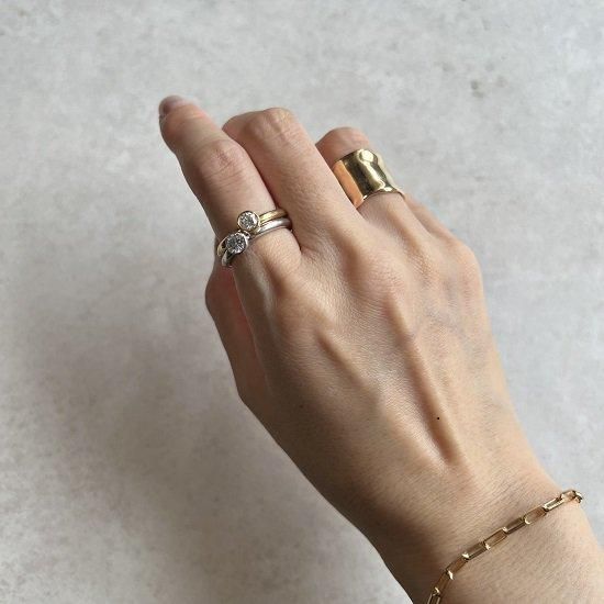 K18 melty ring L - J_Products