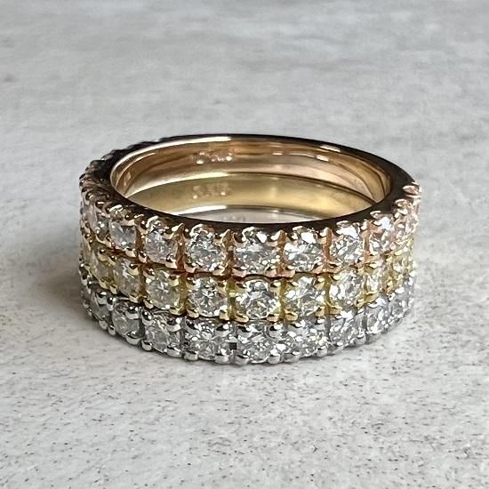 15 eternity diamond ring (K18YG/ PT900/ K18PG) - J_Products