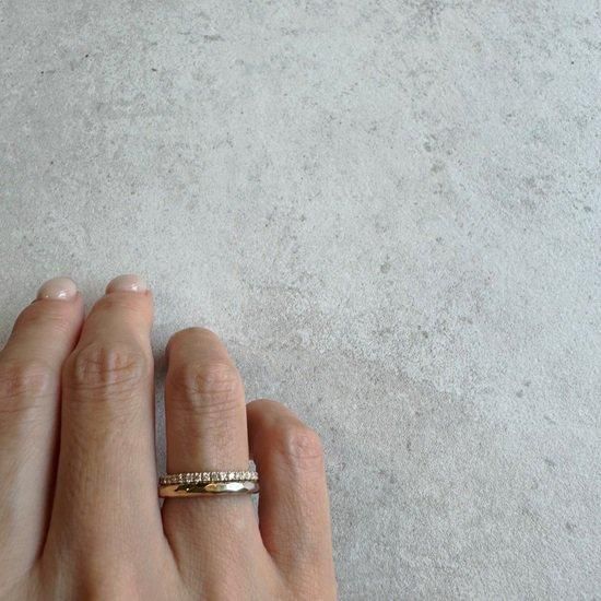 SQUARE STUDS RING 