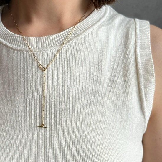 K18 rain chain necklace 50～80cm - J_Products