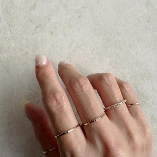 アクセサリー j_products melty ring M K10/K18 melty ring SSS birthstone - J_Products