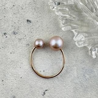 ڸʡk10 double pearl ring / pink