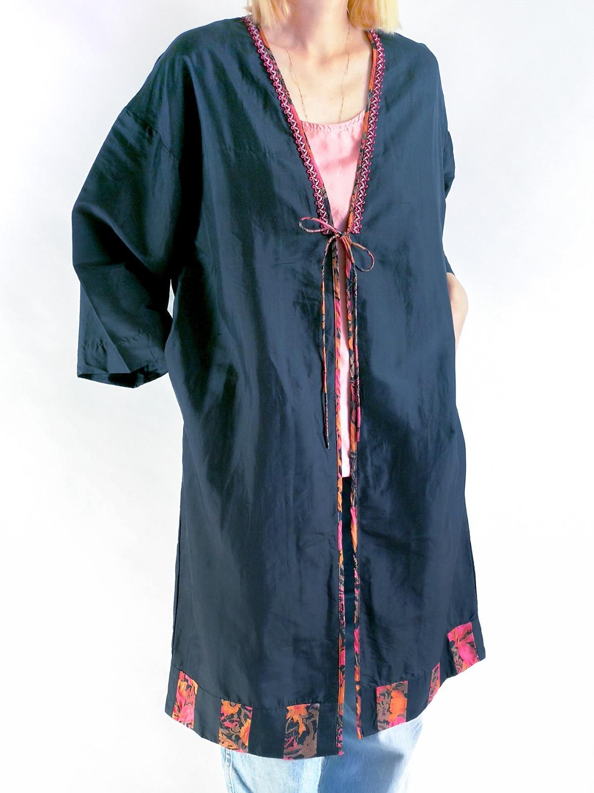 Patchwork Robe / black