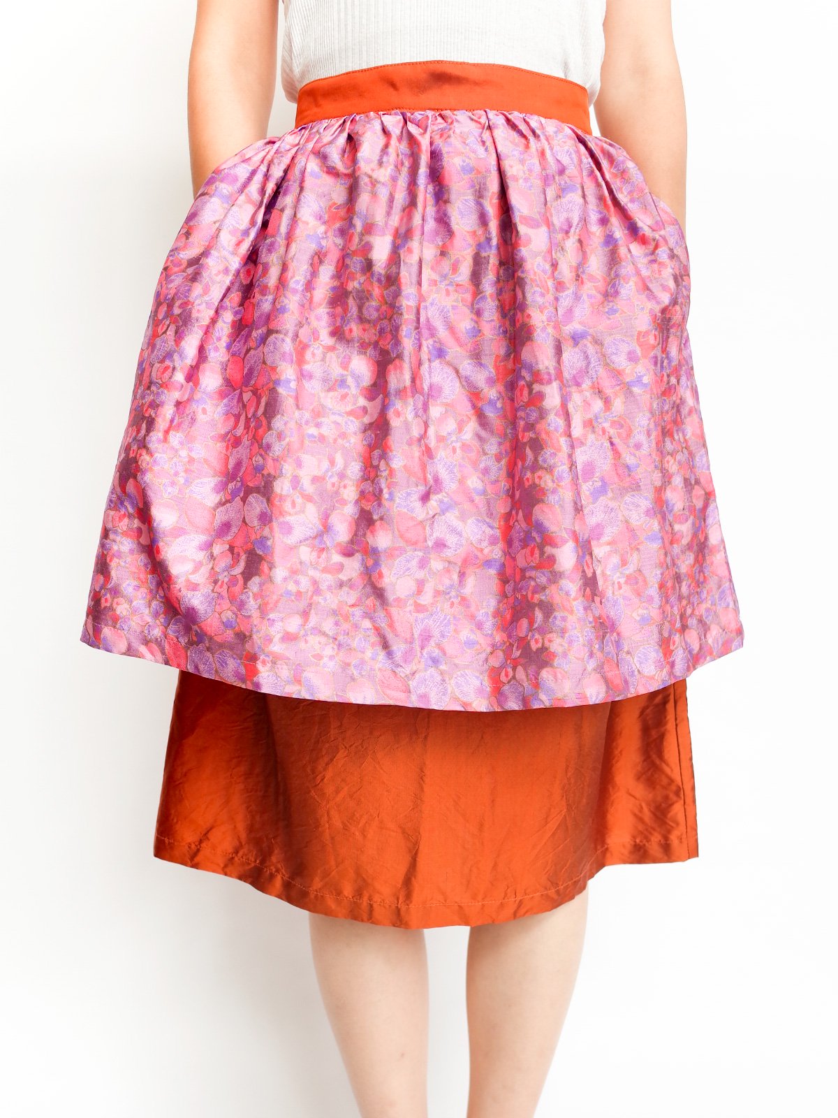 Double Skirt / pink flower サムネイル