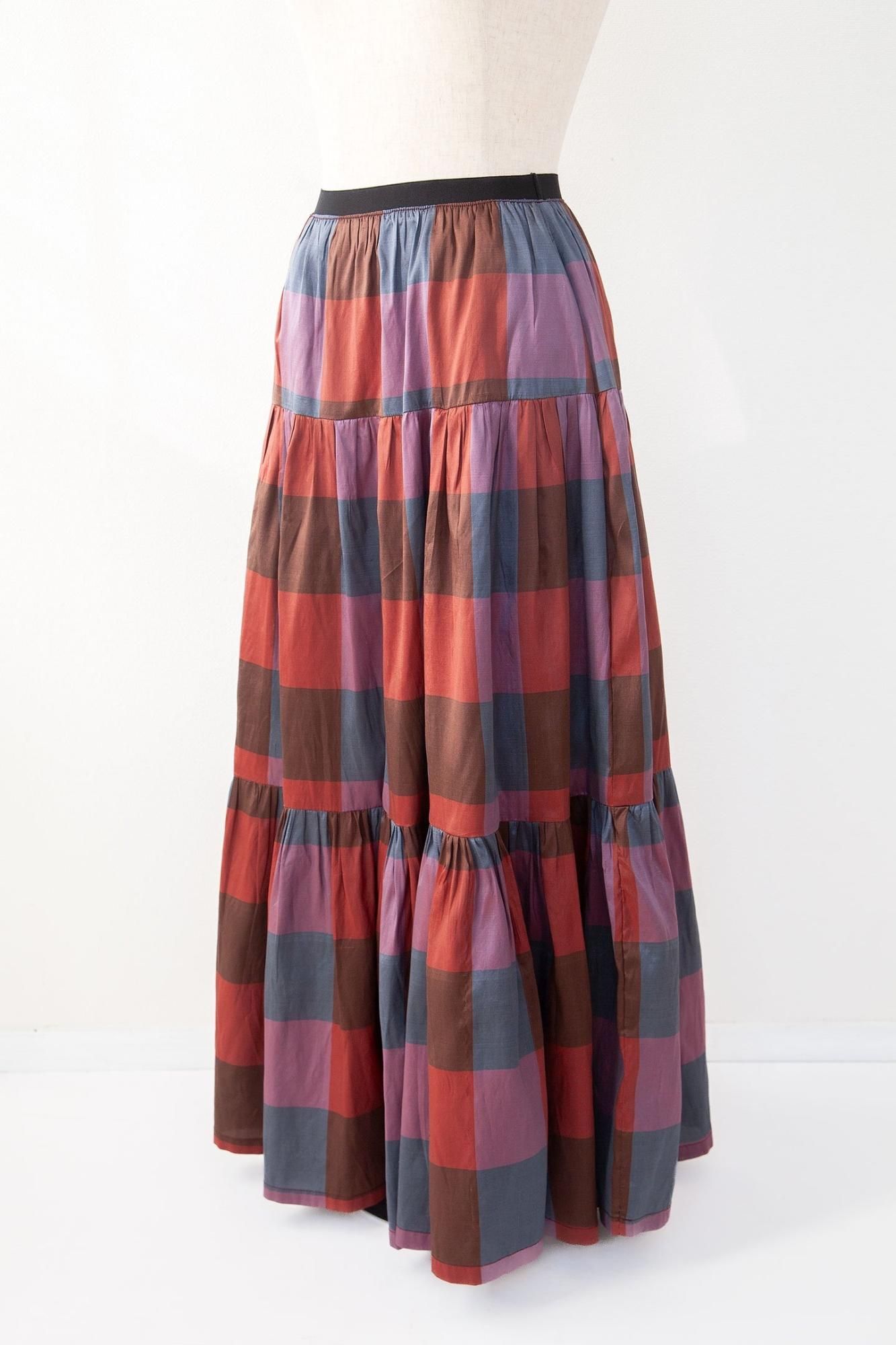 Tiered Skirt / check