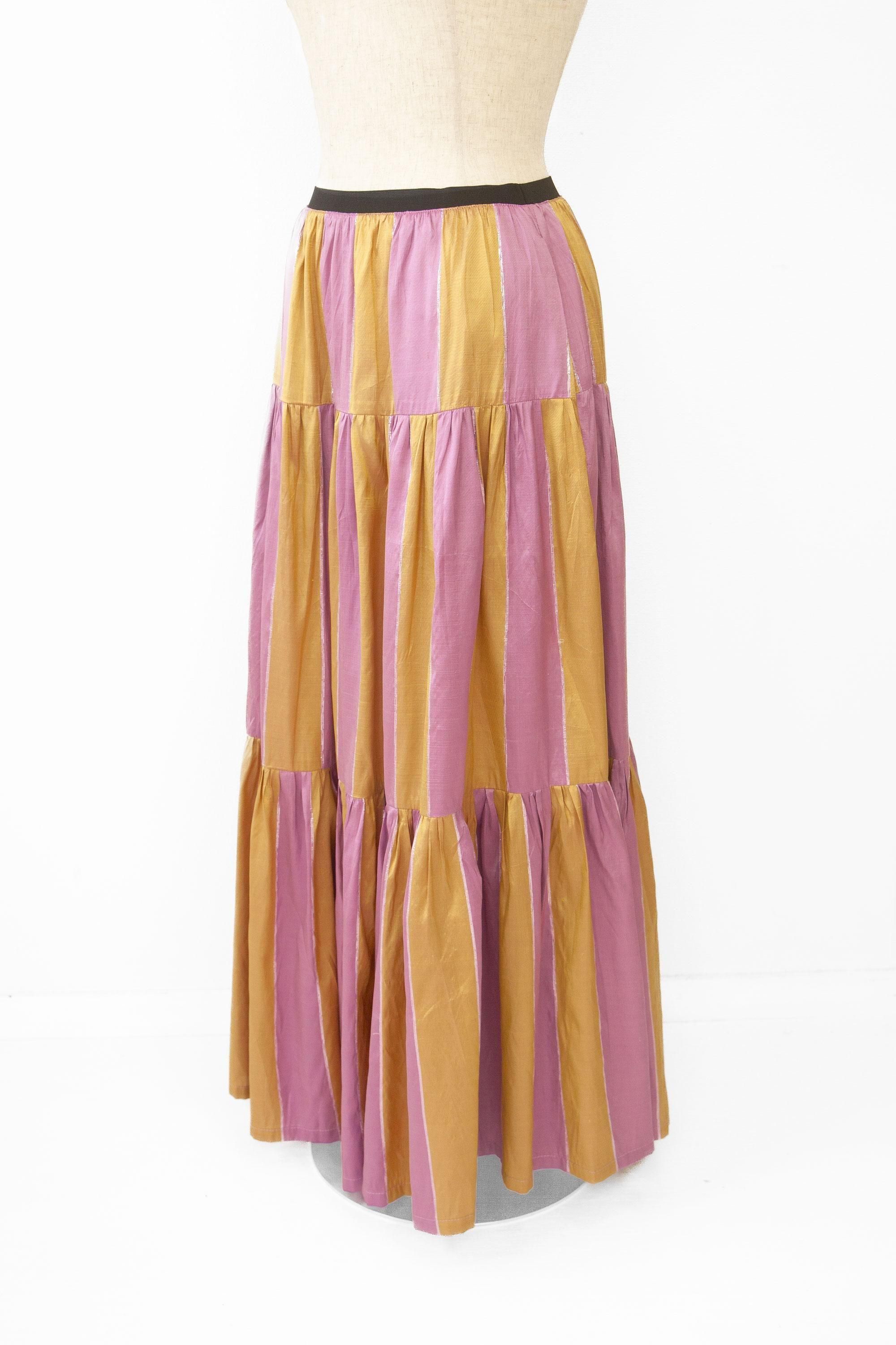 Tiered Skirt / pink gold