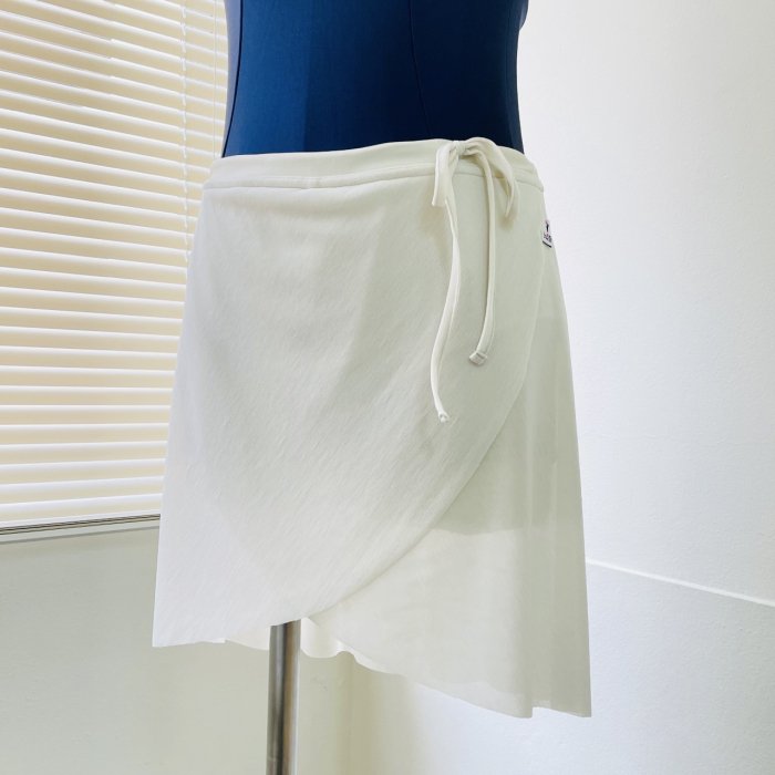 ヒップ123cm【新品タグ付き】S~M対応 上品なバイカラーの巻きスカート