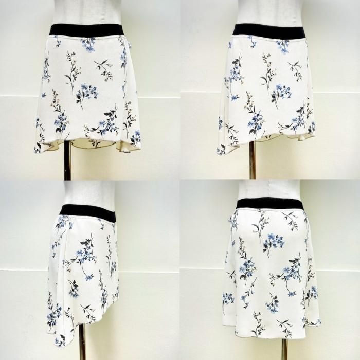 ♦︎未使用 タグ付き♦︎ バレエ 花柄巻きスカート パープル ホワイト バレエ 巻きスカート 花柄 パープル ホワイト バレエ スカート