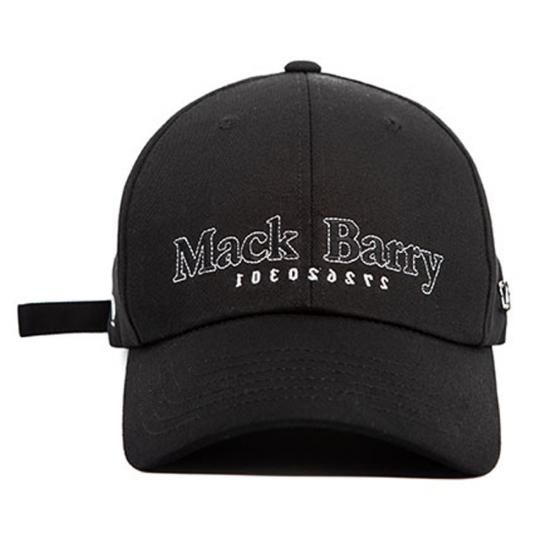 BTSらKpopアイドルにも大人気のMACK BARRY MACK NUMBER CURVE CAP BLACK