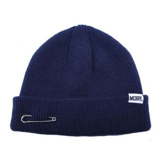 MACK BARRY MCBRY SHORT BEANIE - navy