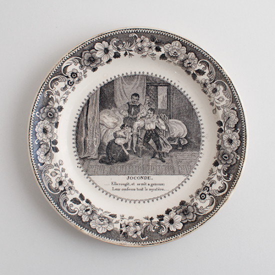 Creil et Montereau グリザイユ21cm_C/クレイユモントロー Creil et Montereau グリザイユ21cm_C/クレイユモントロー