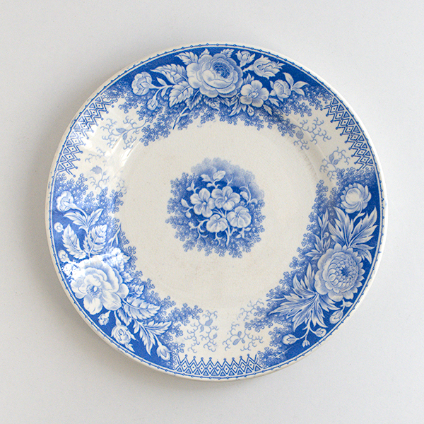 大割引 Sarreguemines ジャルディニエール平皿20cm_A/サルグミンヌ アンティーク雑貨