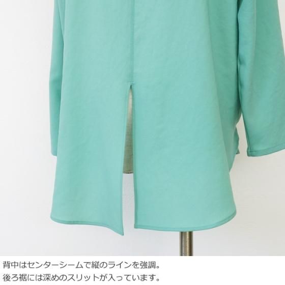 [定番] Dignite collier (ディニテコリエ) ブラウス ストレッチ シフォン ラウンドヘム バックスリット TW-80990214 定番] Dignite collier (ディニテコリエ) ブラウス ストレッチ