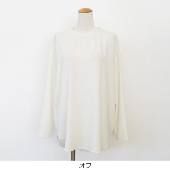 [定番] Dignite collier (ディニテコリエ) ブラウス ストレッチ シフォン ラウンドヘム バックスリット TW-80990214 定番] Dignite collier (ディニテコリエ) ブラウス ストレッチ
