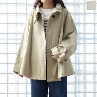 SALE [30%OFF] cafune (カフネ) コート テントライン スタンドカラー ラグランスリーブ ジップアップ 415412 返品不可