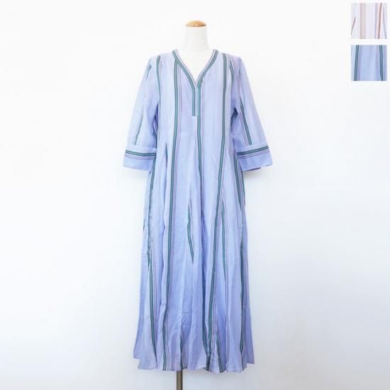 ne Quittez pas (ヌキテパ) ワンピース Cotton Voile Stripe ne Quittez pas (ヌキテパ) ワンピース Cotton Voile Stripe