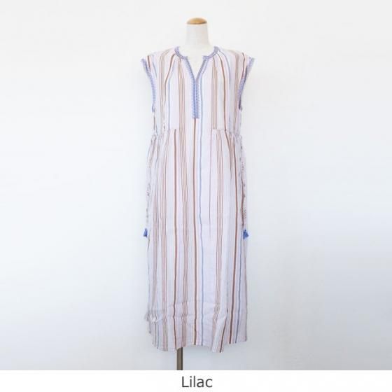 ne Quittez pas (ヌキテパ) ワンピース Cotton Voile Stripe