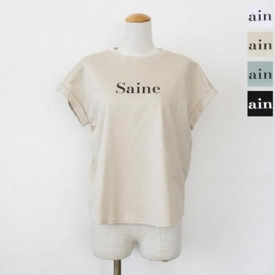 SALE [30%OFF] Dignite collier (ディニテコリエ) Tシャツ ロゴ フレンチスリーブ クルーネック ラウンドヘム TW-80255317 返品不可 Dignite collier (ディニテコリエ) Tシャツ ロゴ フレンチ
