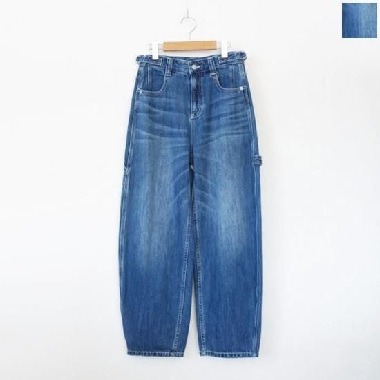 新品タグ付 2025新作 カフネ パシオーネ デニム ペインターパンツ Mサイズ cafune (カフネ) ペインター デニムパンツ ウエストベルト カーブ