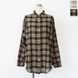 cafune (ե)  å Ĺµ 饦ɥإ washer voile check shirt 535926 