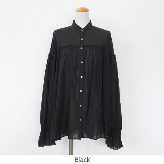 NOIR KEI NINOMIYA ギャザーデザイン クルーネックブラウス NOIR KEI NINOMIYA ギャザーデザイン クルーネックブラウス noir