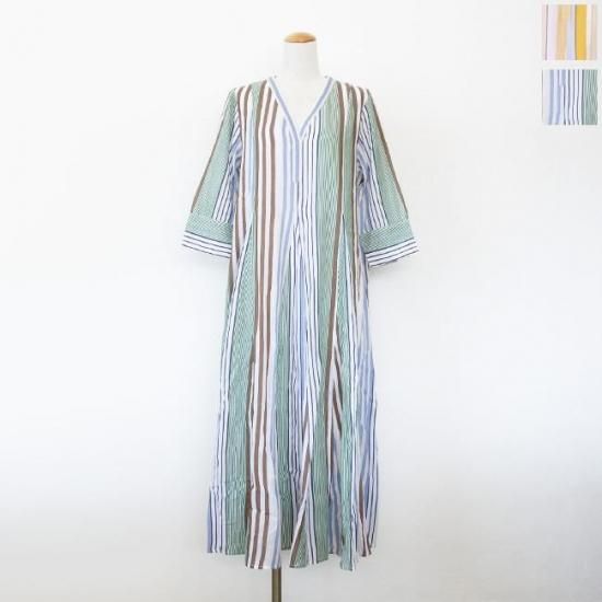 ■ne Quittez pas■ワンピース■水洗い＆試着のみ■ヌキテパ■ ne Quittez pas (ヌキテパ) ワンピース Cotton Voile Stripe