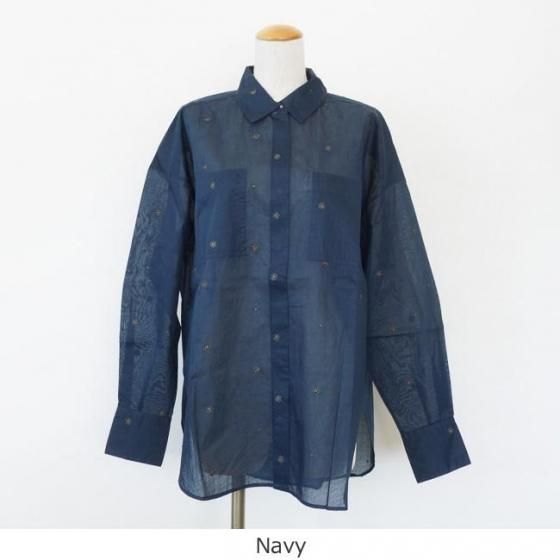 【NAMACHEKO】2019AW FRINGE SHIRT シャツ ネイビー NAMACHEKO】2019AW FRINGE SHIRT シャツ ネイビー - メルカリ