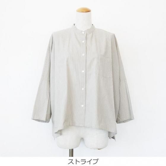 cafune (カフネ) ブラウス ドルマンスリーブ バンドカラー