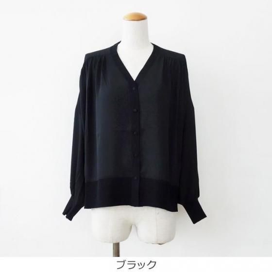 ブラック プリーツカーディガン 長袖 GLOBAL WORK（グローバルワーク）の「スッキレイさらさら