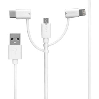 б۽ť֥ 3in1֥ Type-C + microUSB + Lightning 1.0m