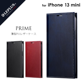 【iPhone 13 mini】 薄型PUレザーフラップケース「PRIME」 