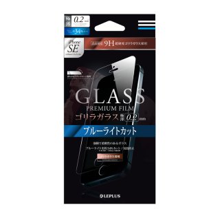 iPhone SE/5S/5C/5ۥ饹ե GLASS PREMIUM FILM 饬饹 ֥롼饤ȥå 0.2mm