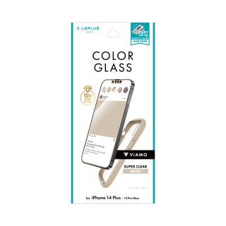 【iPhone 14 Plus/13 Pro Max】 ガラスフィルム「ViAMO COLOR GLASS」 全画面保護 ソフトフレーム
