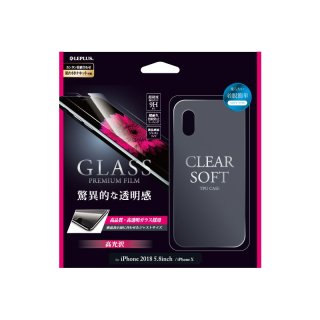 iPhone X/XSۥ饹ե+եȥ å GLASS + CLEAR TPU ̾ 0.33mmꥢ