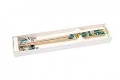 お花の箸と箸置セット　松