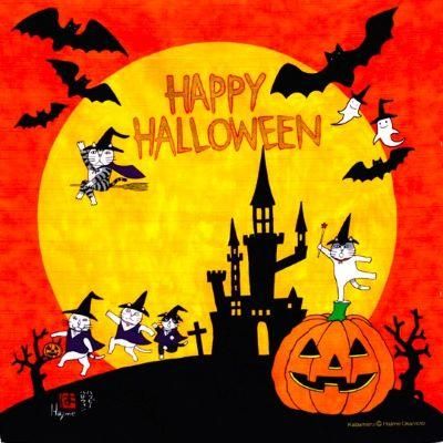 ハロウィン アクリル画 龍ノツカイ （岡本肇 ハロウィン