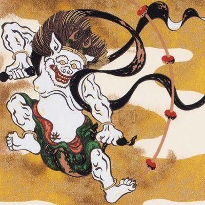 絵銭　和風甘雨　祥雲備香 風神雷神 祥雲 クリーム | 高級インテリア - Furoshikiya