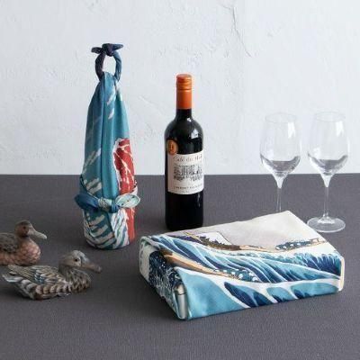 70 隅田川 浪裏に富士 | ベージュ - Furoshikiya YAMATONADESHIKO