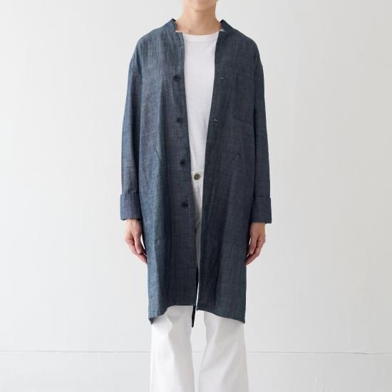 アトリエコート atelier coat インディゴ | 綿麻のアトリエ