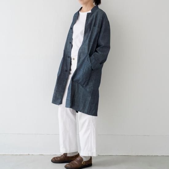 アトリエコート atelier coat インディゴ | 綿麻のアトリエ アトリエコート atelier coat インディゴ | 綿麻のアトリエ