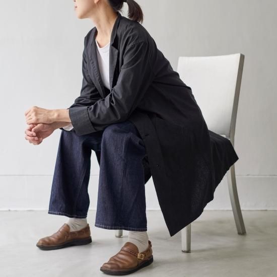 アトリエコート atelier coat インディゴ | 綿麻のアトリエ アトリエコート atelier coat インディゴ | 綿麻のアトリエ